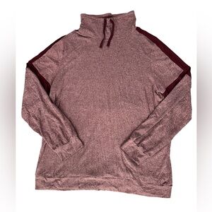 NWOT St. John’s Bay Burgundy Soft Mock Neck Pullover Sweatshirt